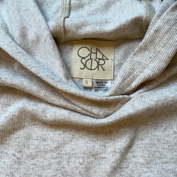 Chaser Linen Rib Long Sleeve Pullover Hoodie - Picture 3 of 5